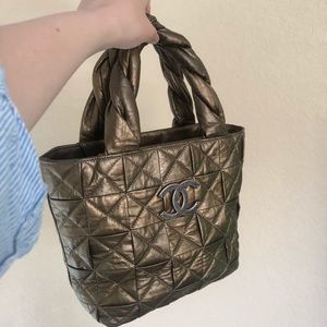 Chanel bronze handbag gold